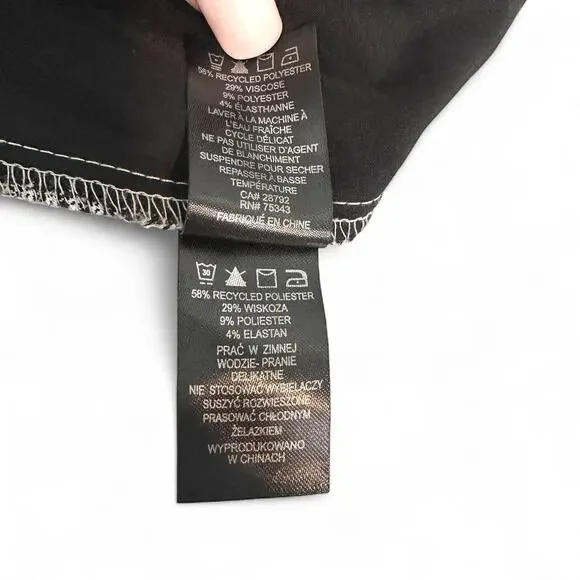 Nicole Miller New York Women's Wide Leg Glen Plaid Pants Size 8 Gray Brown Black - Picture 8 of 10